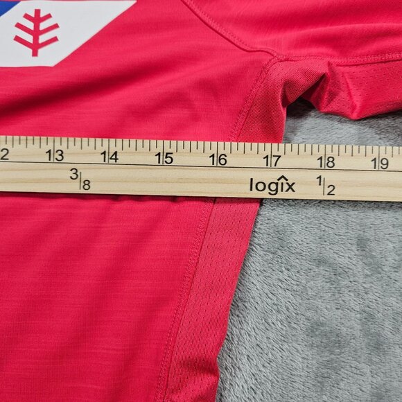Coolibar Shirt Womens Small Red Pink Devi Long Sleeve Sun Protection Fitness Tee - Picture 9 of 10